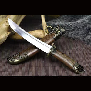 Cuchillo corto forjado Longquan <span class=keywords><strong>de</strong></span> 35 cm <span class=keywords><strong>para</strong></span> exteriores, espada <span class=keywords><strong>de</strong></span> bolsillo, espada pequeña, cuchillos <span class=keywords><strong>de</strong></span> acero con patrón integrado, cuchillos con escamas invertidas - Product Image 3