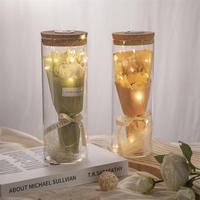 Lampe transparente DIY en forme de fleur de savon avec couvercle en verre anti-poussière pour bureau