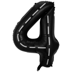 40 pulgadas negro con líneas blancas número globos coche de carreras tema número globo para niño niña decoración de fiesta de cumpleaños - Product Image 6