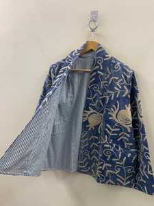 เสื้อแจ็คเก็ตกำมะหยี่ปักลายสัตว์สีเทา แต่งกระดุม ระบายอากาศได้ดี สไตล์วินเทจ งานฝีมือ  เหมาะเป็นของขวัญสำหรับเธอ - Product Image 2