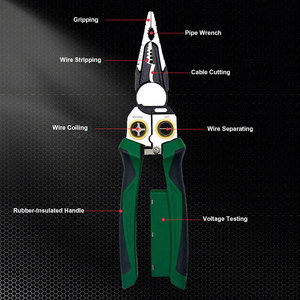 Santwell 8-in-1 Professional Electrician Pliers with Cable Cutter for Industrial, Construction & Home <b>Electrical</b> Repair - Product Image 3