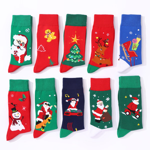Baleine Mode Noël Coton Dessin Animé Drôle Équipage Chaussettes Mignon Père Noël Arbres De Noël <span class=keywords><strong>Fantaisie</strong></span> Unisexe Chaussettes - Product Image 2