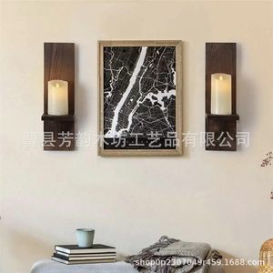 Wooden <b>Wall</b> <b>Mounted</b> <b>Shelf</b> Rectangle For Living Room Flower Pot Display Stand - Product Image 2