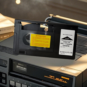 Adaptateur de cassette VHS-C vers VHS à commande mécanique pour magnétoscopes, caméscopes <span class=keywords><strong>SVHS</strong></span>, JVC, alimenté par batterie, en plastique, usage domestique - Product Image 1