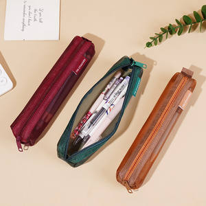 定制迷你长透明收纳袋软包厂家学校女生男生网眼考试文具盒铅笔盒 - Product Image 2