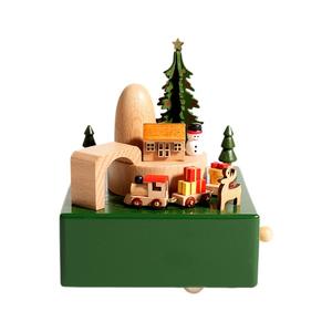 Carruaje completo de madera maciza caja de música de dibujos animados giratorio de 2 <span class=keywords><strong>a</strong></span> 4 <span class=keywords><strong>A</strong></span>ÑOS NIÑOS iluminación Unisex juguete para regalo adornos - Product Image 5