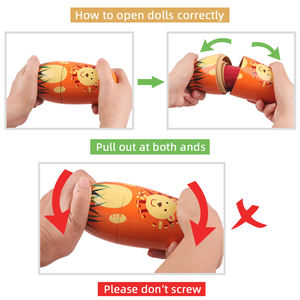 ดรอปชิปปิ้ง ชุดของเล่นตุ๊กตาแม่ลูกดกไม้ทำมือ ของเล่นเสริมพัฒนาการสำหรับเด็ก จัดส่งผ่าน Shopify - Product Image 5