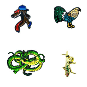 Creative Cartoon Animal Metal Brooches Zinc Alloy Unisex Gift <b>Pins</b> For <b>Hat</b> Decoration - Product Image 5