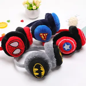 Kulaklık için çocuk kış kulak isıtıcıları soğuk hava için kapakları başkanı arkasında stil siyah polar Earmuffs