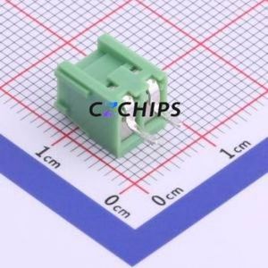 XY302V-3.5-2P <b>Screw</b> Terminal <b>Block</b> Through hole Component (THT),P=3.5mm Connector 1x2P 3.5mm Green Through Hole - Product Image 2