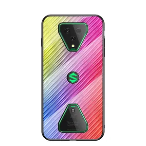 Sfumatura di Colore 9H Vetro Temperato TPU Del Respingente Della Cassa Del Cellulare Per Xiaomi Black Shark 3 Pro Blackshark 3 Nota 9S Pro