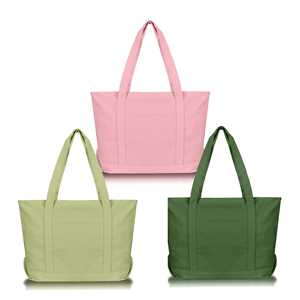 Sacs fourre-tout en toile robustes à fermeture éclair, roses et verts, réutilisables, écologiques, vente en gros d'usine, à bandoulière unique - Product Image 1