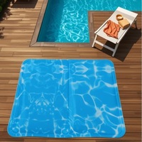 Tapis de refroidissement bleu mer classique pour Gel Pet Bag Summer Freeze Dog Kennel Mats