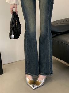 รองเท้าแต่งงานแบบใหม่สุดเซ็กซี่ หัวแหลม ส้นกลาง ประดับหัวเข็มขัดโลหะ สวมแบบสลิปออน รองเท้าส้นสูงสำหรับผู้หญิง สไตล์มูล - Product Image 6