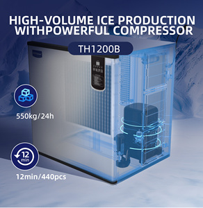 Naixer เครื่องทำน้ำแข็งสแตนเลส2680W 400กก.-1000กก. ต่อวันเครื่องทำน้ำแข็งสำหรับร้านอาหาร - Product Image 4