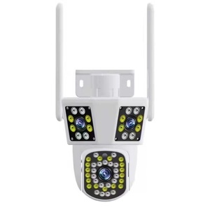 กล้อง WiFi กลางแจ้ง 8K 15MP ติดตามการเคลื่อนไหว PTZ ซูม กล้องสามจอ 360 องศา °   ดูกล้องวงจรปิดรักษาความปลอดภัย - Product Image 1