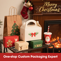 Boîtes cadeaux en carton rigide personnalisées avec logo en relief haut de gamme pour bonbons, cartes de vœux personnalisées pour la saison des fêtes, boîtes cadeaux alimentaires de Noël