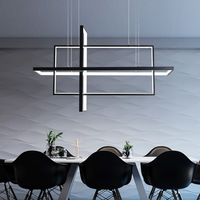 Lustre noir de luxe moderne minimaliste de Style nordique JACKSUN pour salon salle à manger lampes suspendues pour salon salle à manger