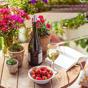 <span class=keywords><strong>Mince</strong></span> et réutilisable Verser Vin Whisky Feuille Argent Drop Verseur Disque Vin Verseur Bouteille Vin Verseur Disques - Product Image 6