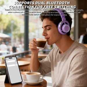 Tai nghe BT Stereo Hifi tai nghe điện thoại thông minh trò chơi sử dụng không dây Over-Ear năng động âm bass sâu tiếng ồn hủy bỏ cho Iphone - Product Image 5