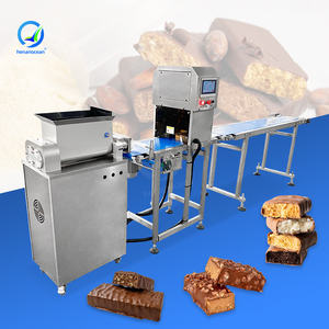 Ligne de production de barres de fruits OCEAN, barres de céréales protéinées, extrudeuse et coupeuse de glaçage au chocolat - Product Image 1