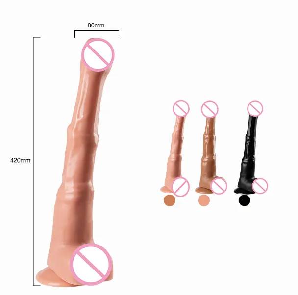 16.5 इंच चिकित्सा कृत्रिम लिंग विशाल यथार्थवादी हार्स Dildo सक्शन कप के साथ महिलाओं के लिए
