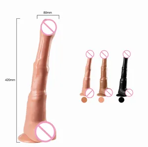16.5 Inch Medische Kunstmatige Penis Enorme Realistische Paard Dildo Met Zuignap Voor Vrouwen
