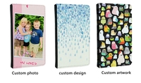 Étui de téléphone portable en cuir avec porte-cartes de luxe de haute qualité, sublimation 2D, portefeuille rabattable, protection contre les chocs, personnalisé pour 17 Pro Max