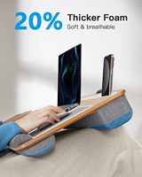 Support de bureau portable pour ordinateur portable avec coussin d'appui-tête