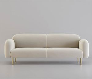 Divano GEDO Nordic 2026 per Soggiorno, Divano Doppio in Morbida Flanella Bianca - Product Image 6