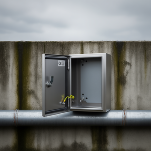 Stainless Steel <b>Electrical</b> Enclosure 16 X 12 8 Inch IP66 <b>Waterproof</b> Distribution <b>Box</b> With Mounting Plate for Outdoor Use D0100HA - Product Image 5