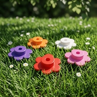 6 Pièces de Blocs de Construction en Forme de Fleur, Mini Briques, Accessoires Pétales, Pièces de Remplacement DIY, Violet Rose Rouge Orange Jaune Blanc