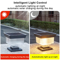 Lámpara Solar LED Moderna para Poste de Puerta Principal, Ahorro de Energía, Cuadrada, Exterior, Impermeable, con Control Remoto