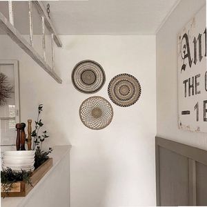 Private Etiketten Wandkörbe Weide Wanddekoration 3er-Set Kürbis-Dekor Wasserhyazinthenhalter für den Innenbereich - Product Image 3