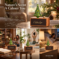 Diffuseur d'arômes ultrasonique à huile essentielle Pure Spa, USB portable, en bois et verre, sans eau, pour usage domestique et commercial