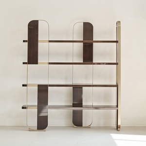 Estantería de almacenamiento de metal para sala de estar, mueble moderno de lujo italiano - Product Image 4