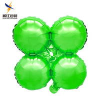Offre Spéciale 18 pouces trèfle à quatre feuilles fleur feuille ballon colonne et arc pour mariage anniversaire fêtes de noël