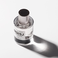 Cilindro superior de plata mate Simplicity 50ml Botella de perfume de vidrio transparente