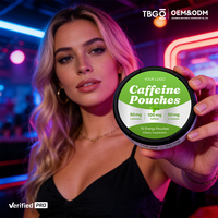 Poudres énergétiques TBG à la caféine et à la L-théanine, sachets de 0,5 g, complément alimentaire pour adultes