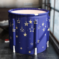 Baignoire pliable écologique noire de 75 cm x 80 cm pour adultes, pour bain de glace ou bain chaud