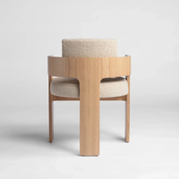 Chaise de salle à manger moderne Miwo Furniture, fauteuil nordique pour hôtel, structure en bois massif, rembourrée, pour restaurant, banquet, café