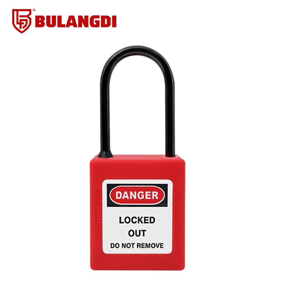 4mm nylon insulated slim beam padlock loto safety padlock Suitable for various sizes of buckle locks and cable locks Safety lock