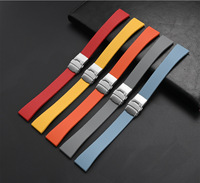 Bracelet de Montre de Rechange en Caoutchouc FKM, Couleurs Personnalisées, pour Montres Cartier 18mm 19mm 20mm 21mm 22mm
