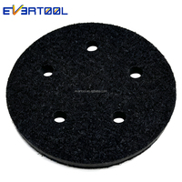 EVERTOOL Disque de polissage diamanté 125 mm (5 po) à 5 trous pour marbre, disque de ponçage, tampon de polissage avec coussin d'interface en éponge et poignée ergonomique