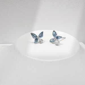 custom plata 925 sterling silver Flower colorful enamel <b>earring</b> unique summer girls <b>holiday</b> bridal hypoallergenic stud <b>earrings</b> - Product Image 4