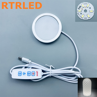 Lampu LED Puck Bulat Minimalis Putih Hangat Bertenaga Tipe-C Bambu Lab 3D Printer RGB Ultra-Tipis Kit 001 Pemasangan Permukaan