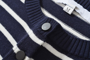 <span class=keywords><strong>Pull</strong></span> en tricot rayé à col rond simple et élégant pour femmes d'automne, style européen et américain, TAOP&ZA 25085 25086 - Product Image 3