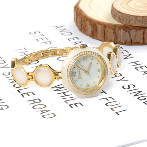 Reloj de Mujer de Jade Hetian de Diseño Retro, Casual, Verde y Blanco, Reloj de Pulsera Vintage para Damas - Product Image 3