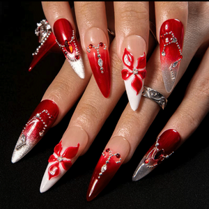 Muestras Gratis de Uñas Postizas Largas Cuadradas o Largas en Forma de Ataúd, Pintadas a Mano y Hechas a Mano, para Mujer - Product Image 5