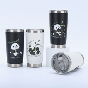 Gobelet isotherme à double paroi en acier inoxydable 304 de 20 oz avec imprimé panda, anti-fuite, sans BPA, isolation de 12 à 24 heures, tasse de voyage/voiture - Product Image 2